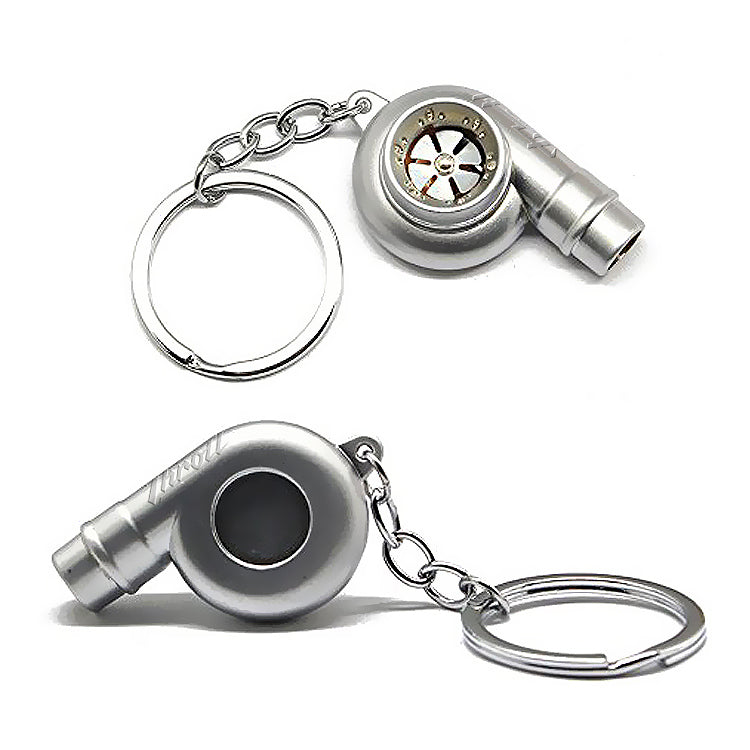 Turbo Keychain - Silver Razor Script