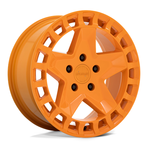 Set of 4: Victor Equipment Alpen Wheel, 17x8.0 +10 Offset 5x130, Gloss Orange - 1780APN105130J71