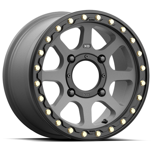 XD Xs234 Addict 2 Beadlock Wheel, 15x6.0 +38 Offset 4x156, Satin Gray - XS23456044438