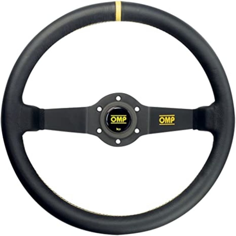 Omp Rally Dished Steering Wheel 350mm Large Leather Black Od0