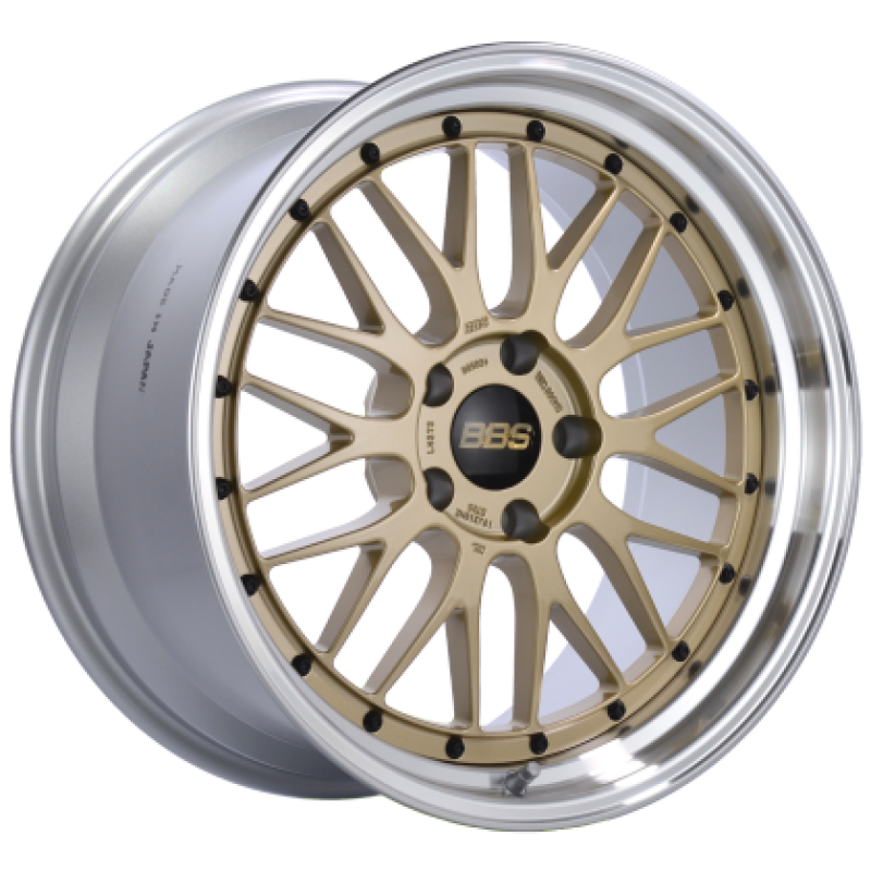 BBS LM 20x11 5x112 ET24 Gold Wheel - 82mm PFS/Clip - LM437GPK