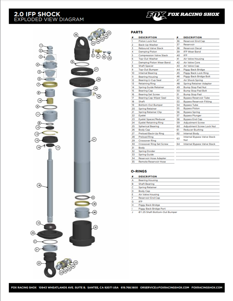 Fox Replacement Shock Sleeve - 5/8in OD x 1.500in L - 213-27-000-B
