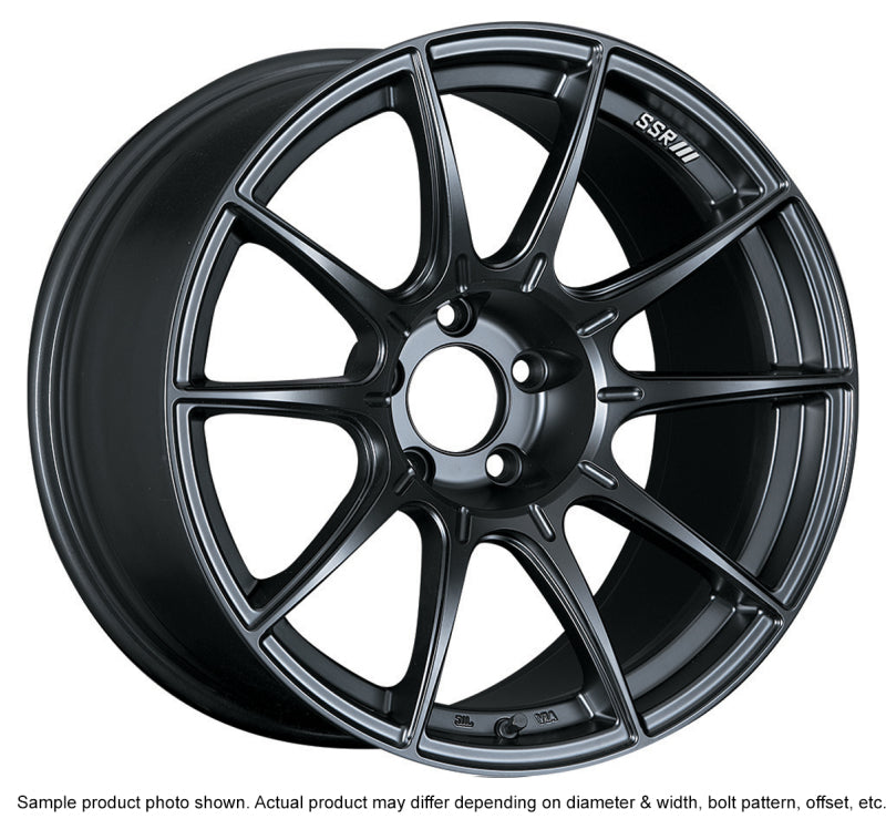 Set of 4: SSR GTX01 18x9.5 5x114.3 22mm Offset Flat Black Wheel Evo - XA18950+2205GMB