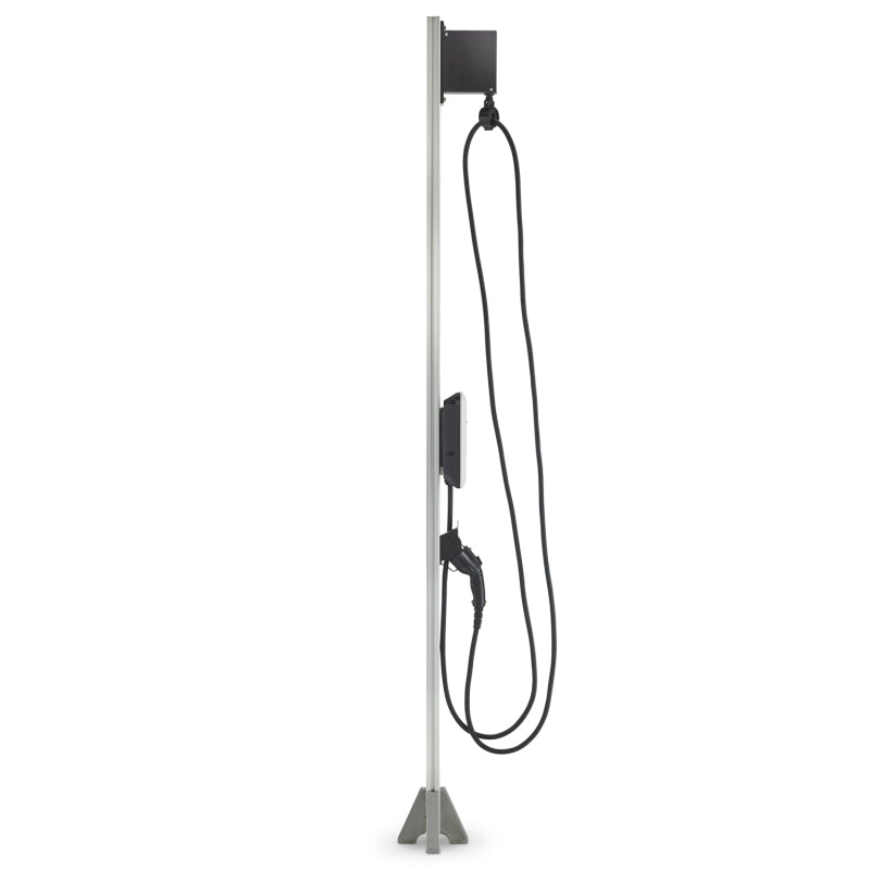 EvoCharge EVSE Single Port Pedestal w/Retractor - EVC3AA0B1A1A4