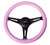 NRG Classic Wood Grain Steering Wheel (350mm) Solid Pink Painted - ST-015BK-PK.