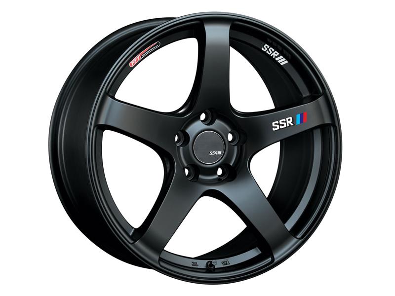 Set of 4: SSR GTV01 18x8.5 5x114.3 40mm Offset Flat Black Wheel 05-07 - T418850+4005GMB