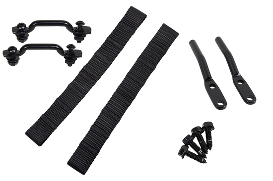 Kentrol 76-95 Jeep CJ/YJ Door Strap Kit Black Powdercoat Stainless ...