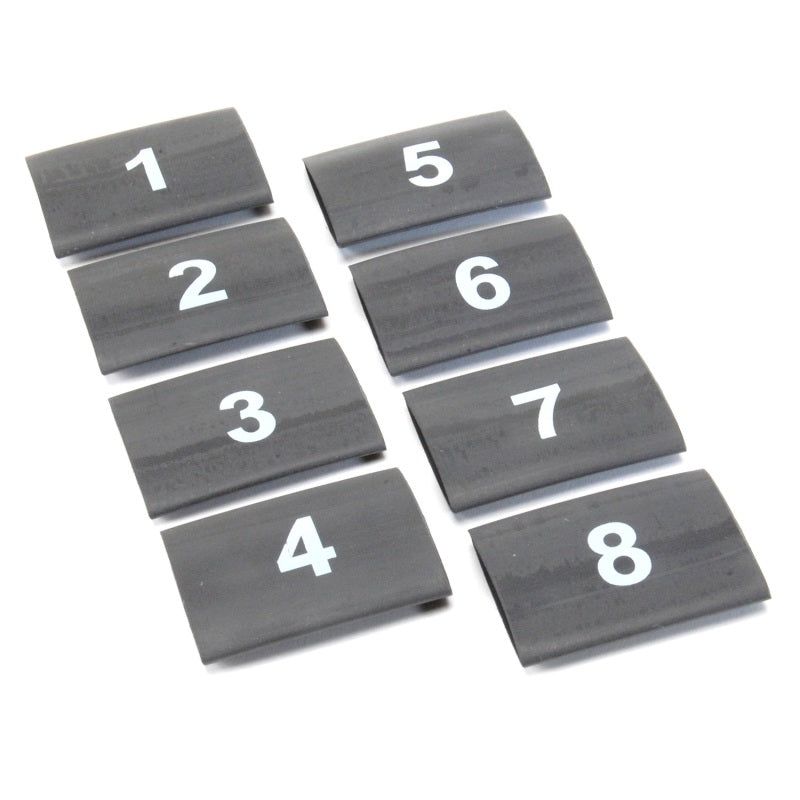 DEI Wire Markers 8pc Set Numbered 1-8 - Black - 010849