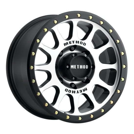 Method MR305 NV 17x8.5 0mm Offset 8x170 130.81mm CB Machined/Black - MR30578587300.