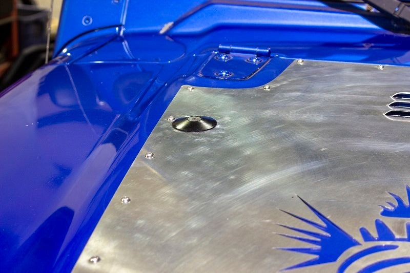 Kentrol 97-19 Jeep Wrangler JK/TJ Hood Bumper Deletes Polished Stainless - 30723