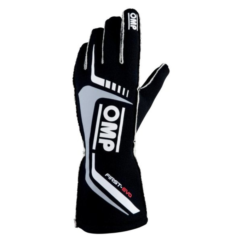 OMP First Evo Gloves Black - Size L (Fia 8856-2018) - IB0-0767-A01-071-L