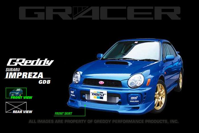 GReddy 02-03 WRX Polyurethane Front Lip Spoiler ** Must ask/call - 17060052.