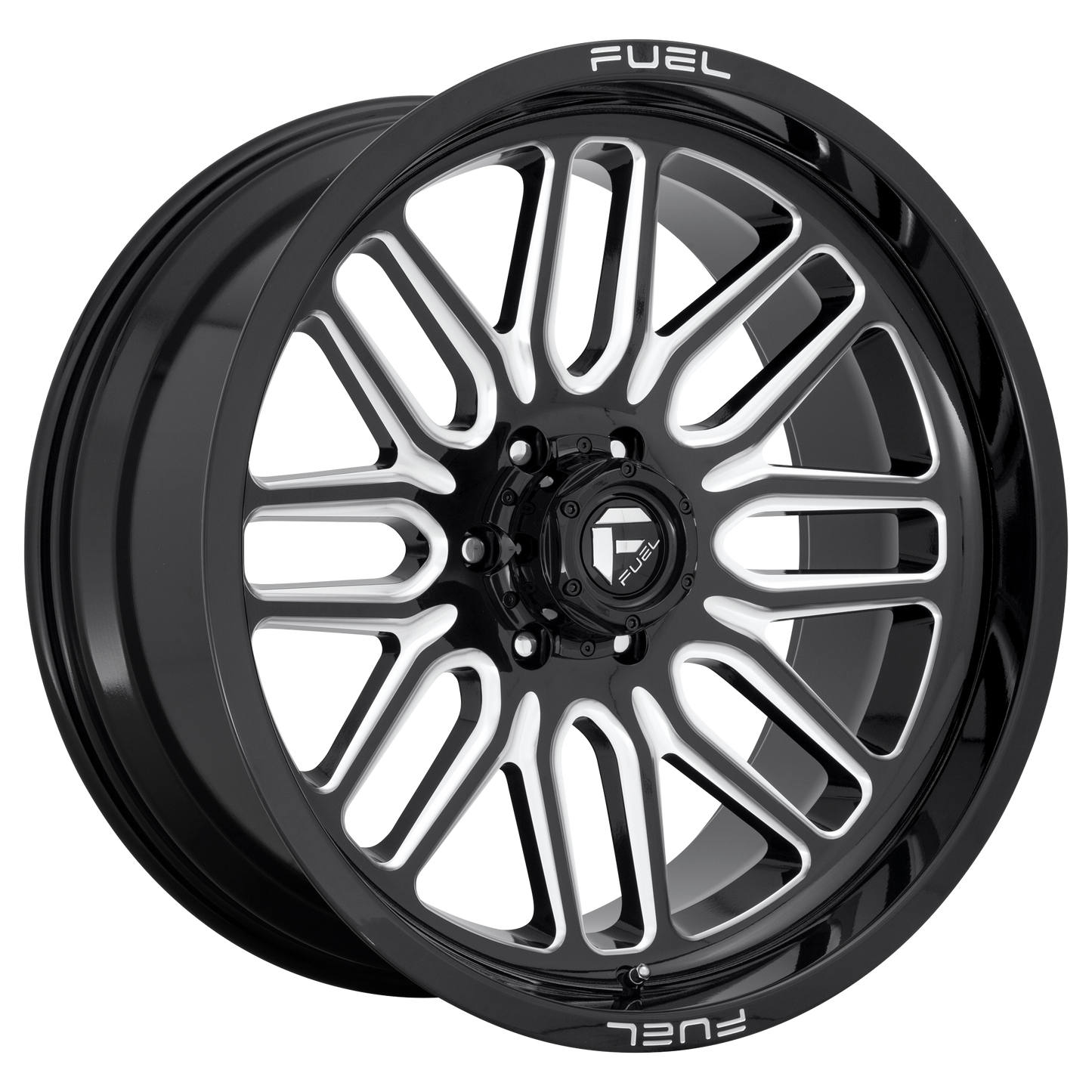 Set of 4: Fuel D662 Ignite Wheel, 20x9.0 +19 Offset 6x139.7, Gloss Black Milled - D66220908457