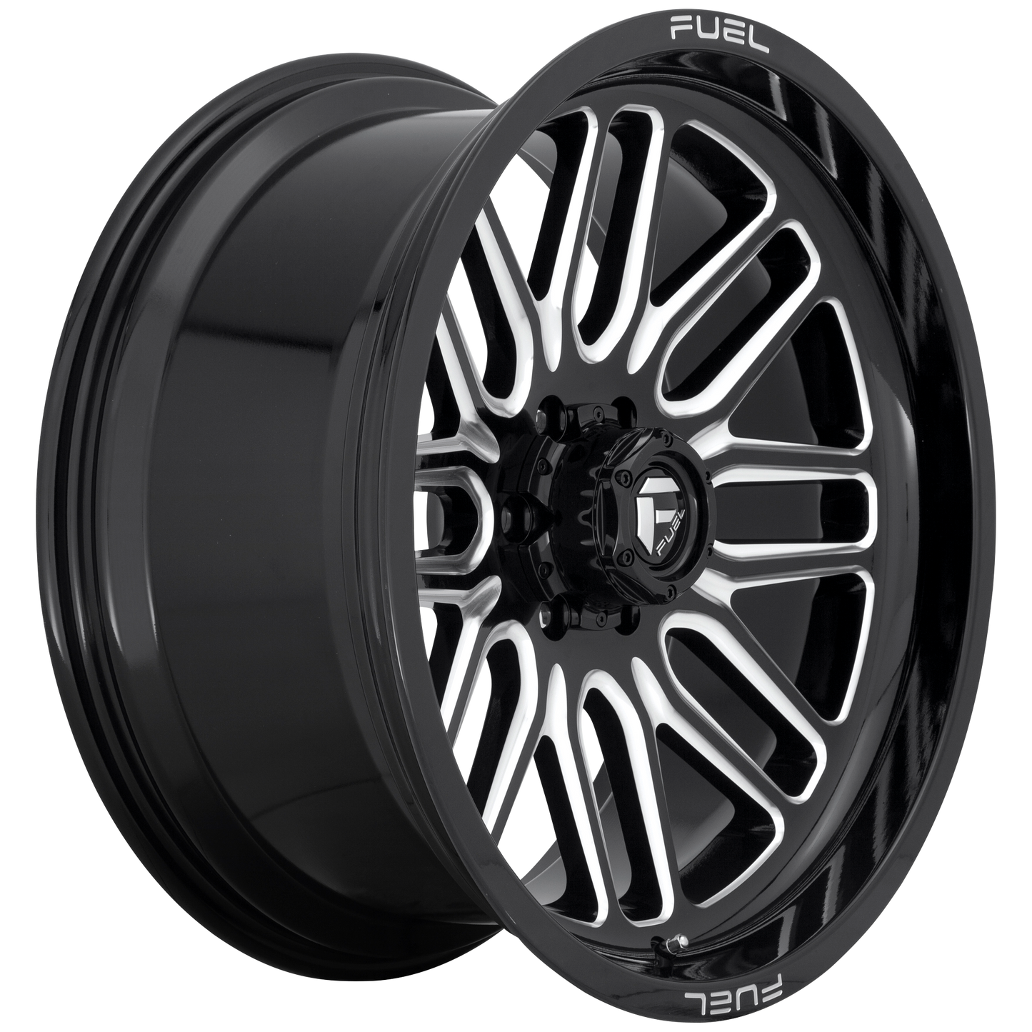 Set of 4: Fuel D662 Ignite Wheel, 20x9.0 +19 Offset 6x139.7, Gloss Black Milled - D66220908457