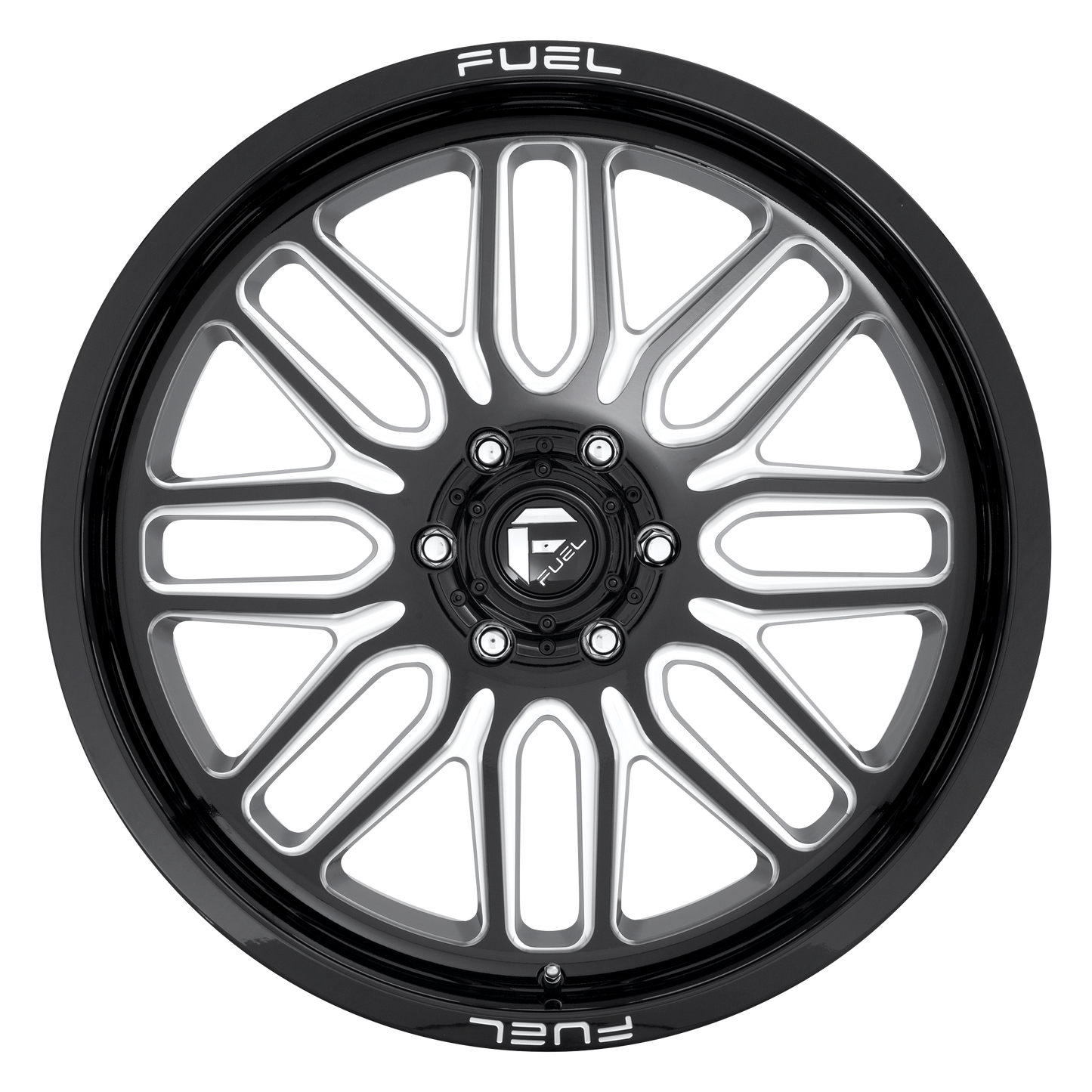 Set of 4: Fuel D662 Ignite Wheel, 20x9.0 +19 Offset 6x139.7, Gloss Black Milled - D66220908457