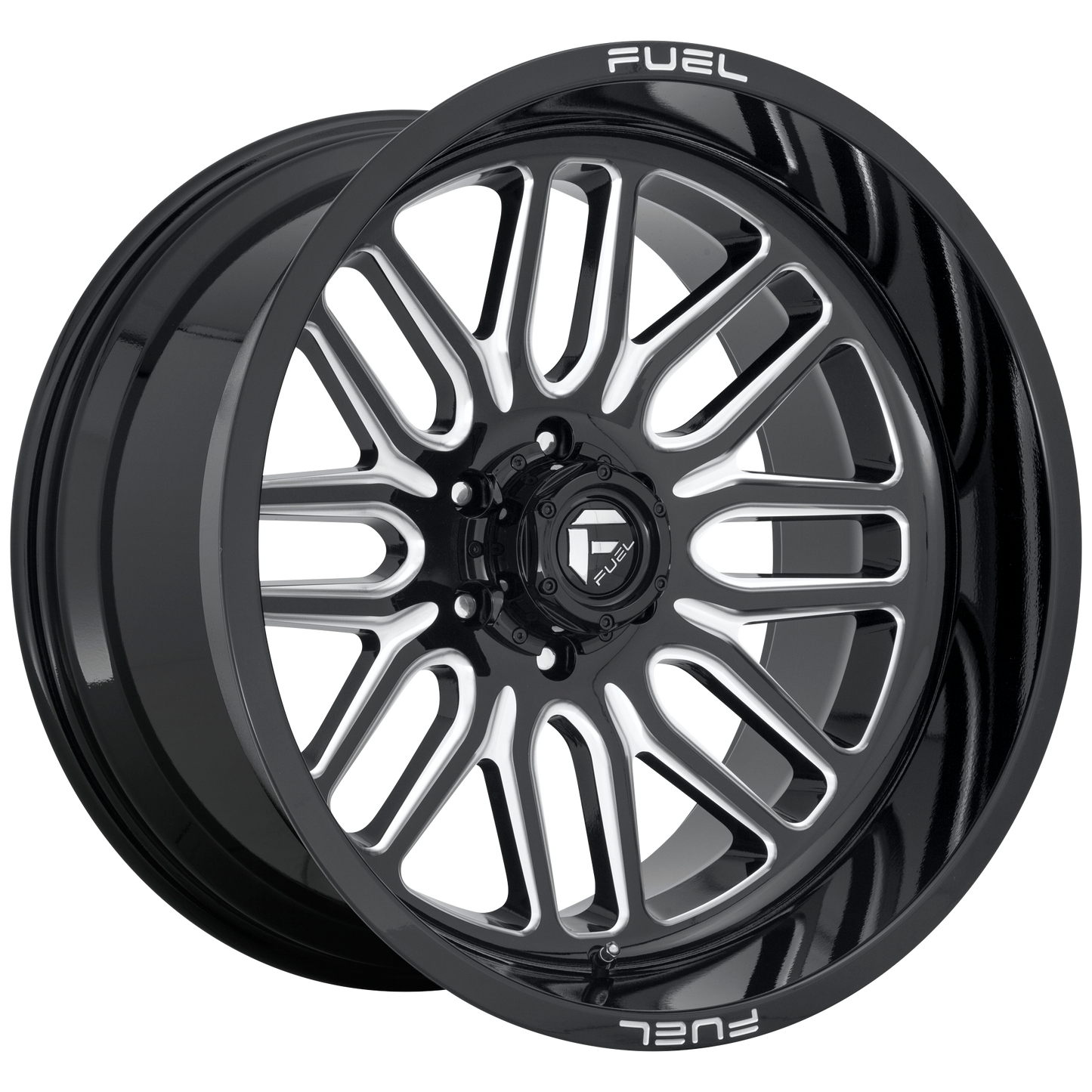 Set of 4: Fuel D662 Ignite Wheel, 20x9.0 +19 Offset 6x139.7, Gloss Black Milled - D66220908457