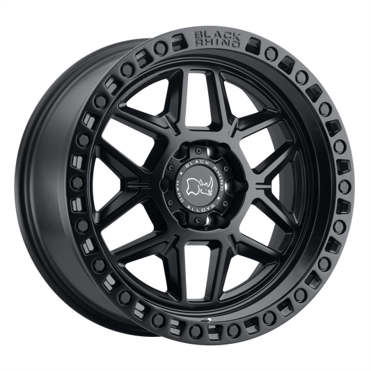 Set of 4: Black Rhino Kelso Wheel, 17x9.0 -12 Offset 6x139.7, Matte Black - 1790KLS-26140M12