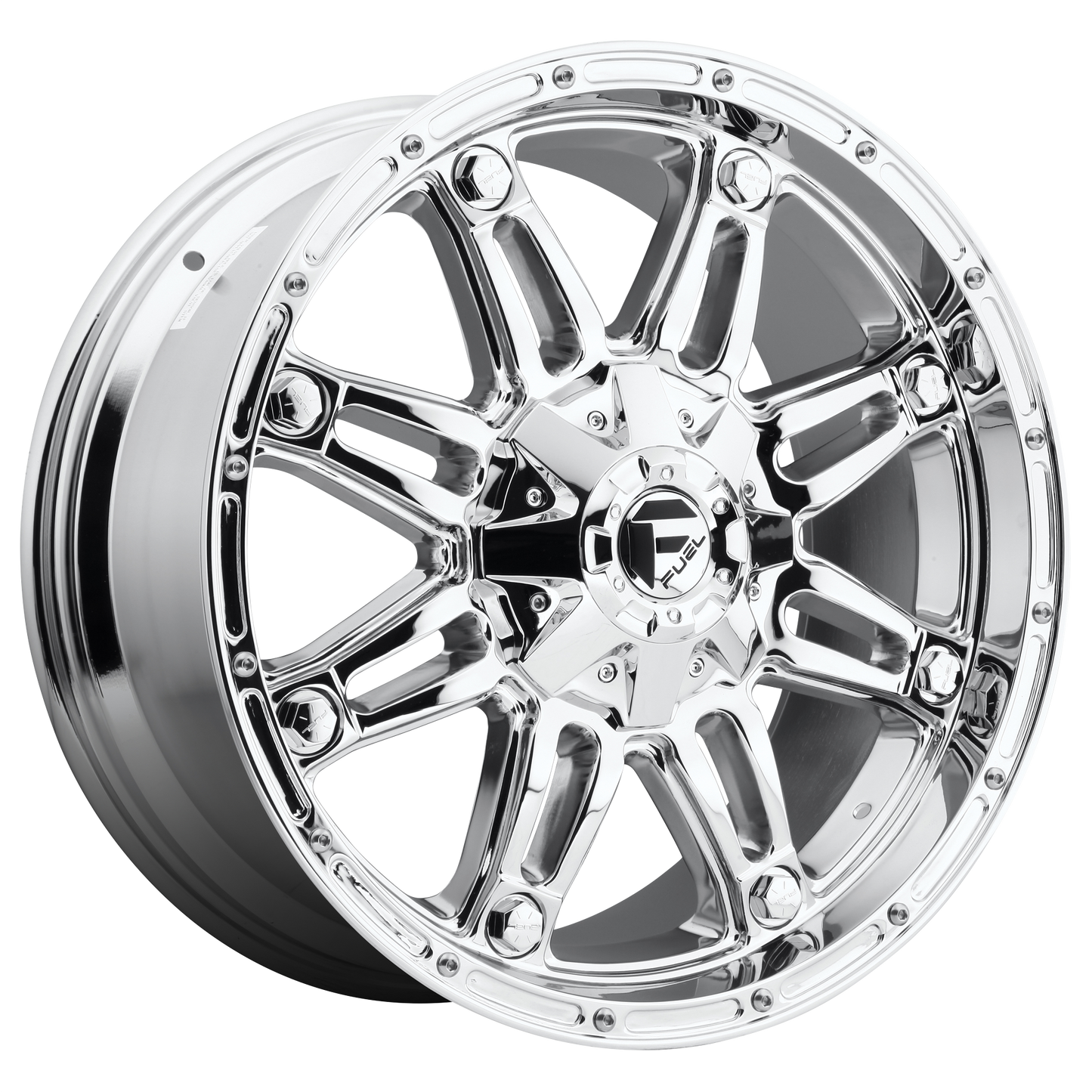 Set of 4: Fuel D530 Hostage Wheel, 20x9.0 +19 Offset 6x120/6x139.7, Chrome Plated - D53020906957