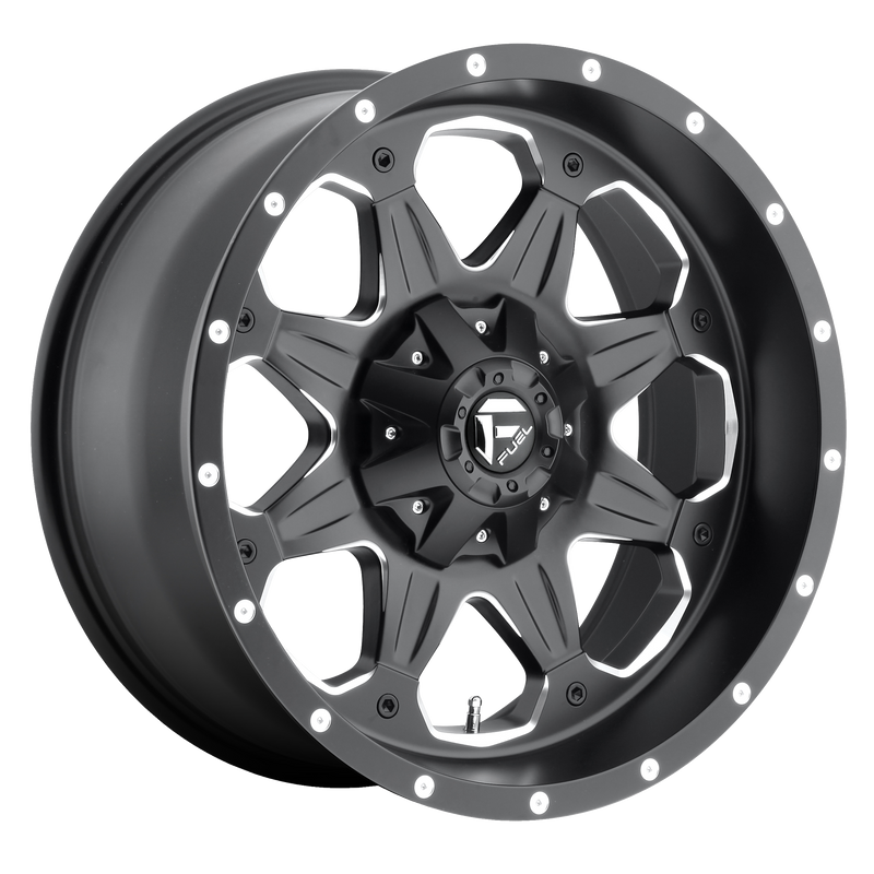 Set of 4: Fuel D534 Boost Wheel, 18x9.0 +1 Offset 5x114.3/5x127, Matte Black Milled - D53418902650