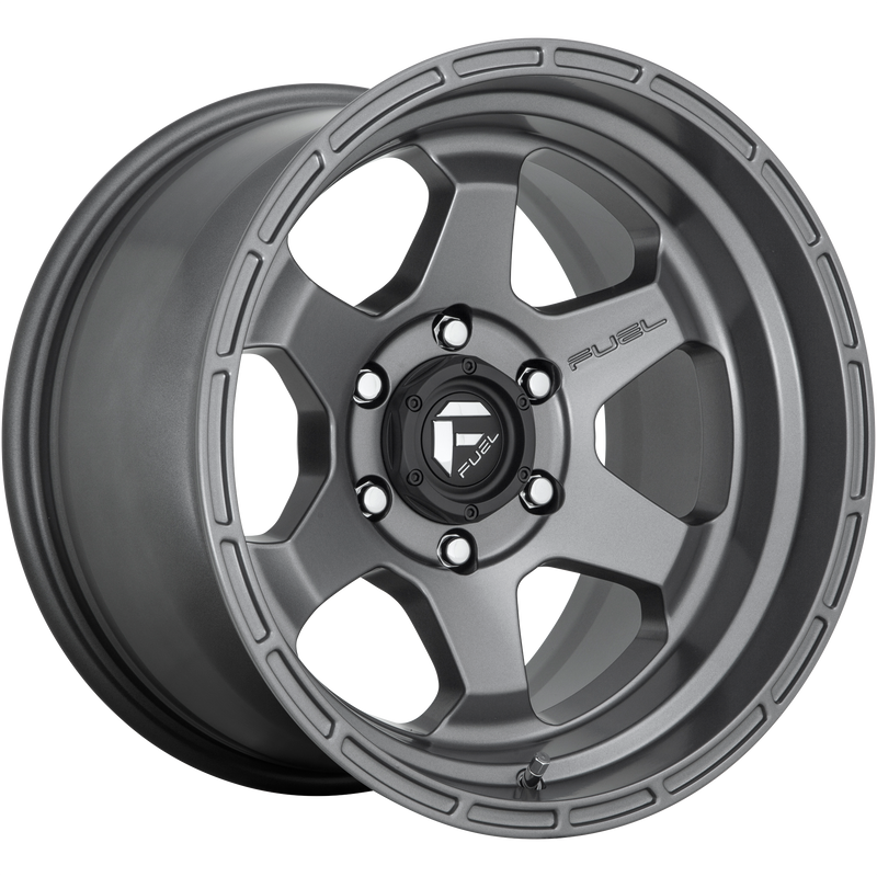 Set of 4: Fuel D665 Shok Wheel, 17x9.0 -12 Offset 6x139.7, Matte Gun Metal - D66517908445