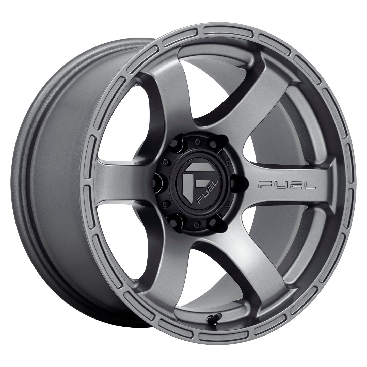 Set of 4: Fuel D767 Rush Wheel, 18x9.0 +1 Offset 6x139.7, Matte Gun Metal - D76718908450