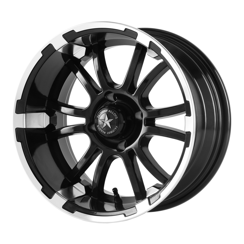 Set of 4: Fairway Alloys Fa134 Sixer Wheel, 14x6.5 -20 Offset 4x101.6, Machined Matte Black - FA-134-M