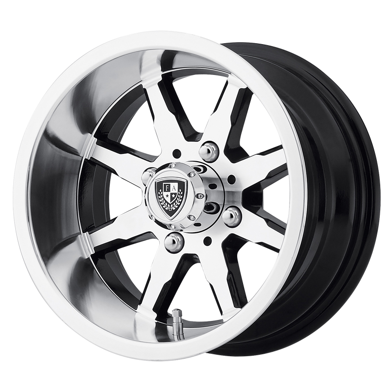 Set of 4: Fairway Alloys Fa142 Shift Wheel, 12x6.0 -30 Offset 4x101.6, Machined Gloss Black - FA-142-M