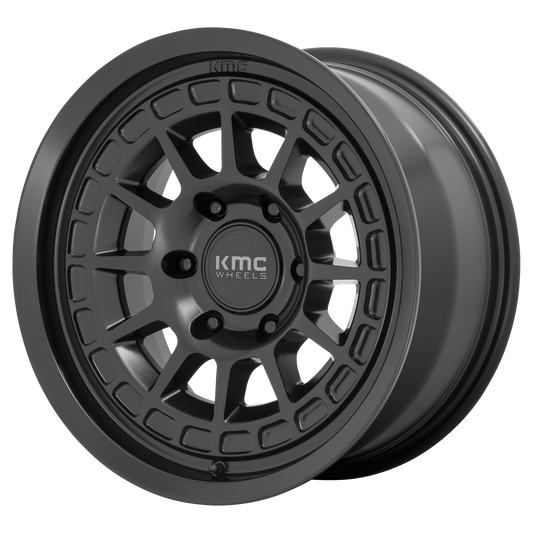 Set of 4: KMC Km719 Canyon Wheel, 17x8.5 +0 Offset 5x127, Satin Black - KM71978550700