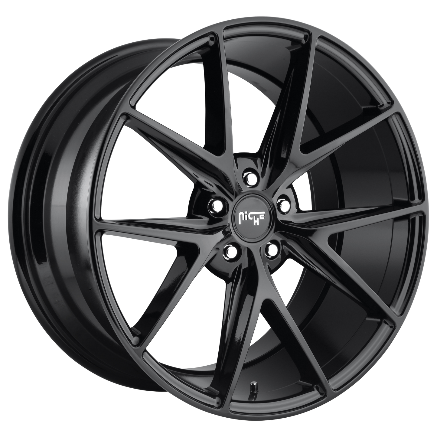 Set of 4: Niche M119 Misano Wheel, 20x9.0 +35 Offset 5x114.3, Gloss Black - M119209065+35