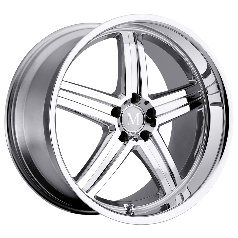Set of 4: Mandrus Mannheim Wheel, 22x10.5 +42 Offset 5x112, Chrome - 2205MAH425112C66