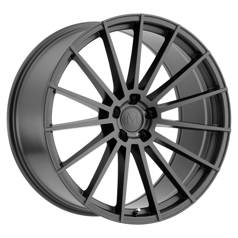 Set of 4: Mandrus Stirling Wheel, 22x10.0 +46 Offset 5x112, Gloss Gunmetal - 2210MAN465112G66