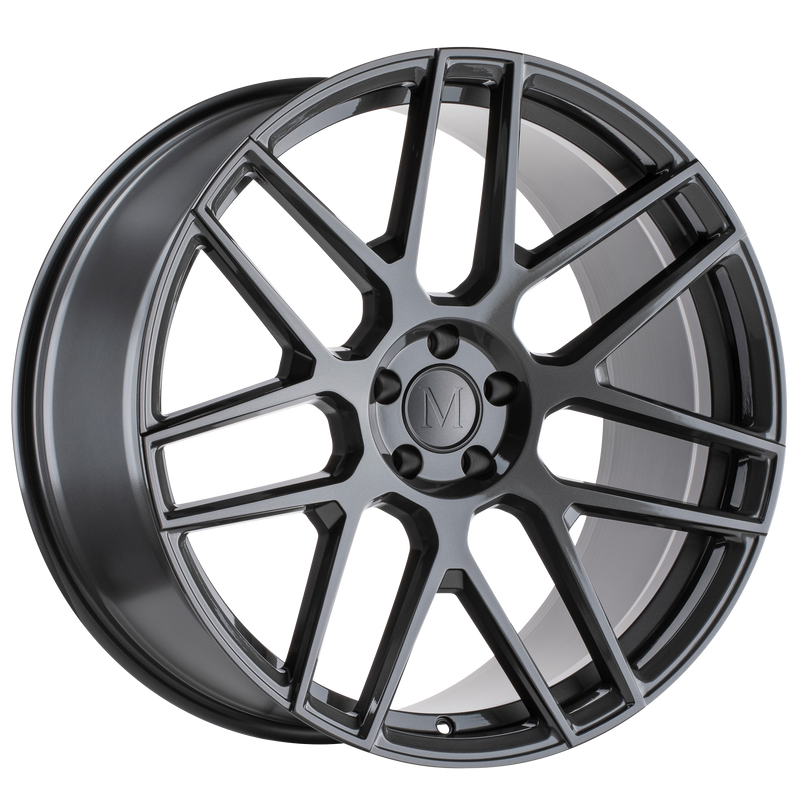 Set of 4: Mandrus Miglia Wheel, 20x10.0 +45 Offset 5x112, Gloss Gunmetal Rf - 2010MGL455112G66