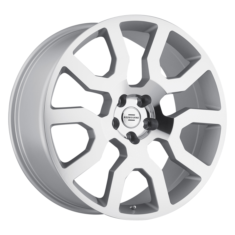 Set of 4: RedBourne Hercules Wheel, 22x10.0 +37 Offset 5x120, Silver W/ Mirror Cut Face - 2210RHE375120S72