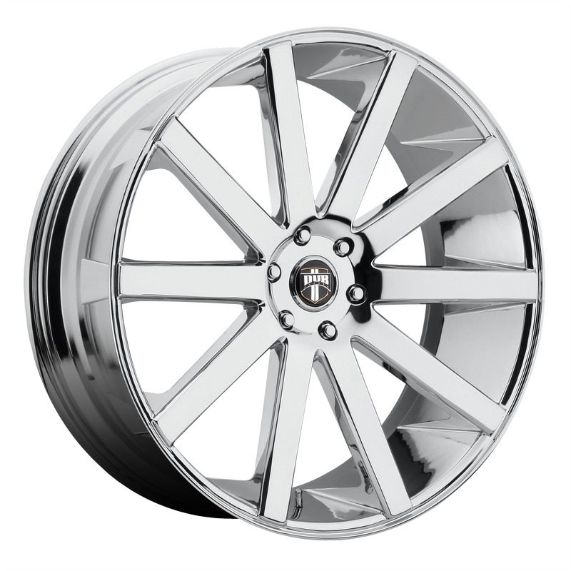 Set of 4: DUB S120 Shot Calla Wheel, 24x10.0 +20 Offset 6x139.7, Chrome Plated - S120240084+20