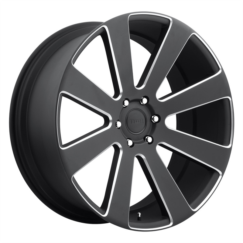 Set of 4: DUB S187 8 Ball Wheel, 24x10.0 +30 Offset 6x135, Matte Black Milled - S187240089+30
