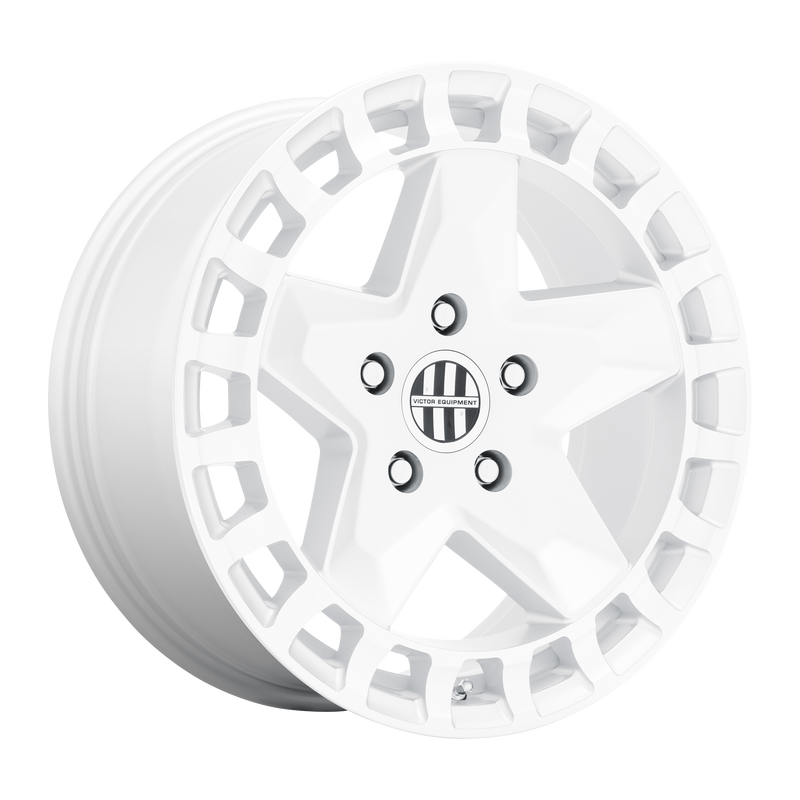 Set of 4: Victor Equipment Alpen Wheel, 17x8.0 +20 Offset 5x130, Gloss White - 1780APN205130W71