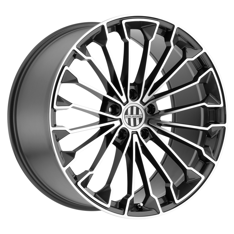 Set of 4: Victor Equipment Wurttemburg Wheel, 19x10.5 +22 Offset 5x112, Gunmetal W/ Mirror Cut Face - 1905VIW225112G66