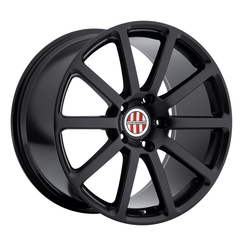 Set of 4: Victor Equipment Zehn Wheel, 18x8.0 +45 Offset 5x130, Matte Black - 1880VIZ455130B71