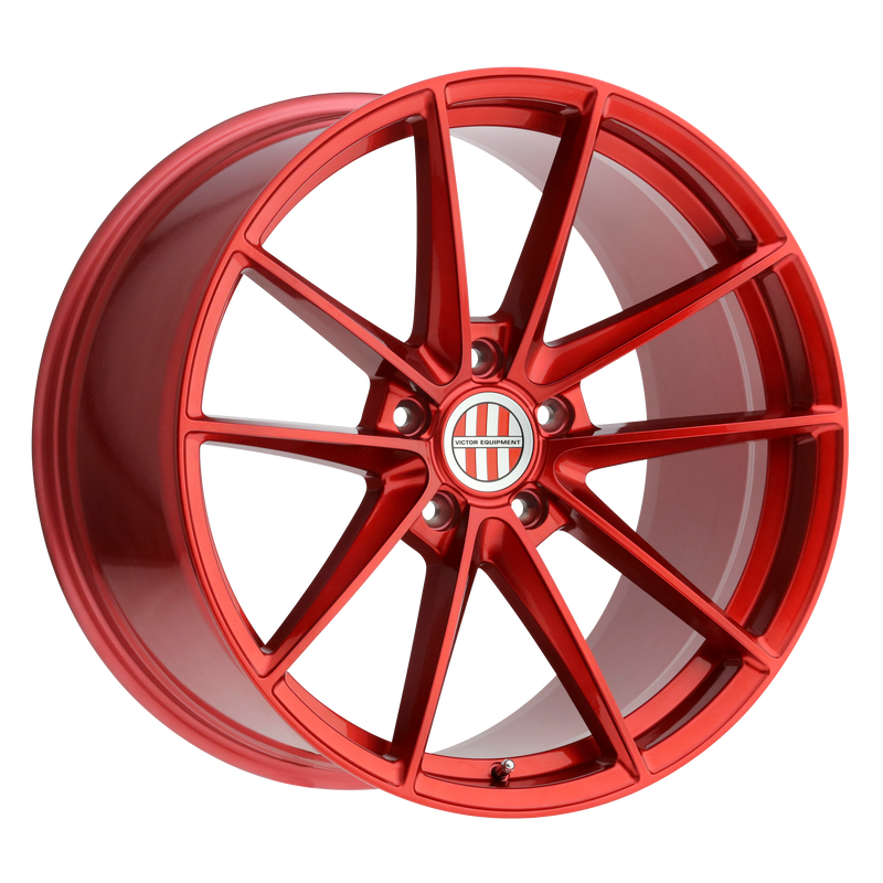 Set of 4: Victor Equipment Zuffen Wheel, 22x10.5 +56 Offset 5x130, Candy Red - 2205VZF565130R71