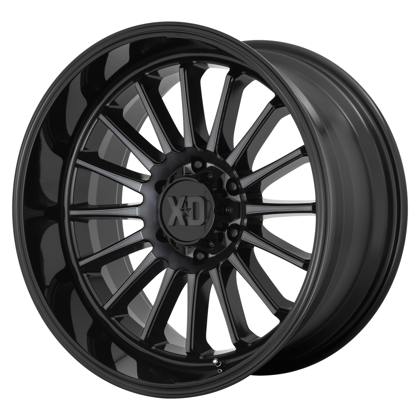 Set of 4: XD Xd857 Whiplash Wheel, 20x10.0 -18 Offset 6x139.7, Gloss Black With Gray Tint - XD85721068418N