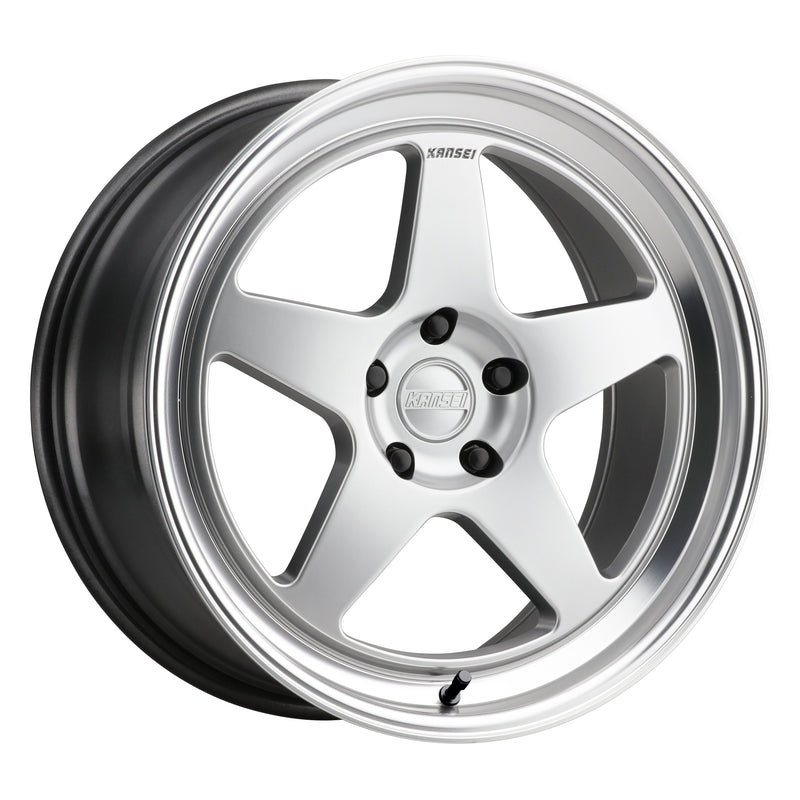 Kansei KNP Wheel, 19X9.5 5X112 +22, Hyper Silver with Bright Machined Lip - K12H-199517+22