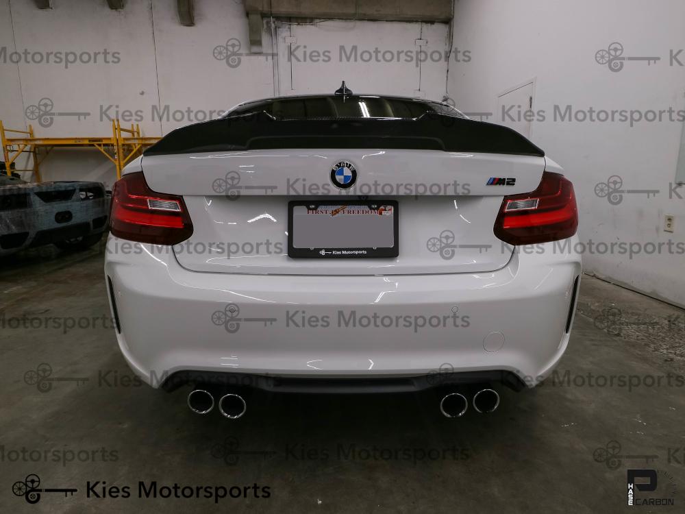 2014-2021 BMW 2 Series (F22) / M2 (F87) PSM Aggressive High Kick Carbon Fiber Trunk Spoiler