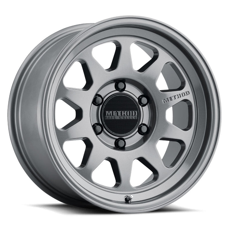 Set of 4: Method MR316 17x8.5 0mm Offset 6x5.5 106.25mm CB Gloss Titanium - MR31678560800