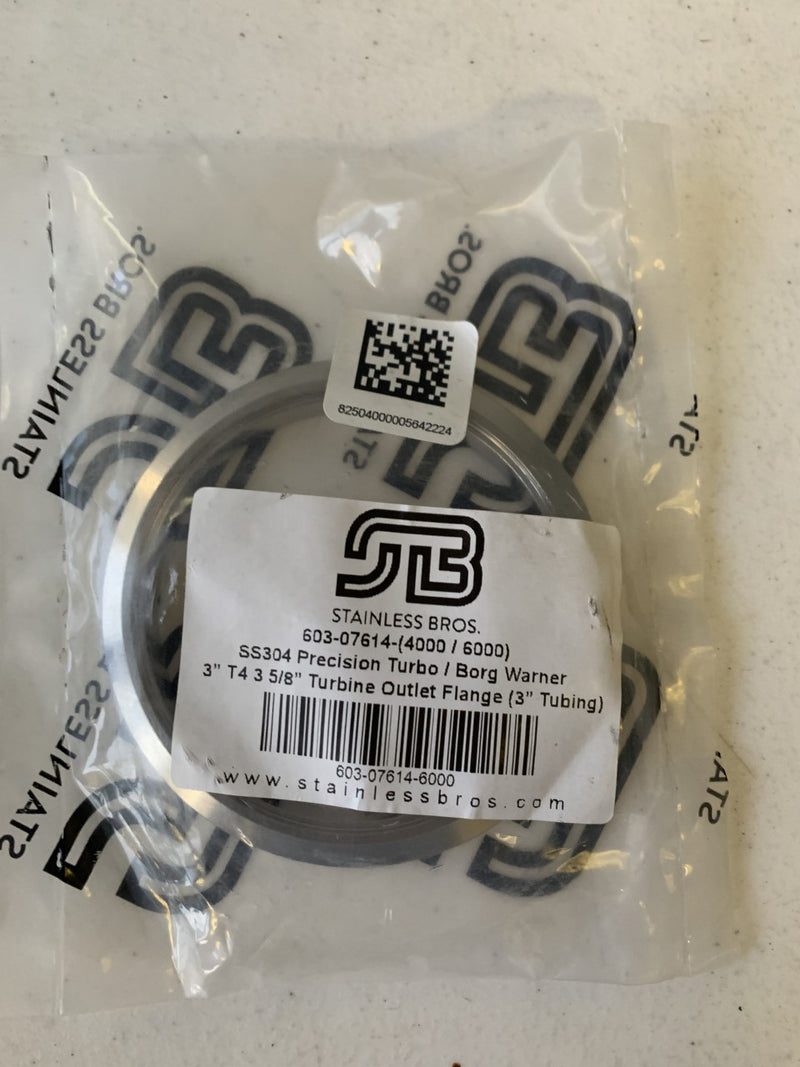 **OPEN BOX**  Stainless Bros Borg Warner 3in T4 3-5/8in 304SS V-Band Turbine - 603-07614-4000